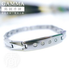 GAMMA 頂級時尚鎢鋼能量手鍊 中性款金屬鍺磁石負離子健康手環, 1個