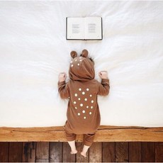 可愛麋鹿連身衣 嬰幼兒秋冬爬服