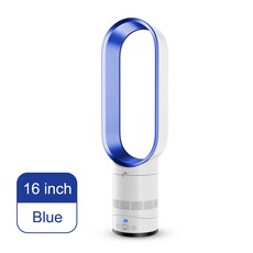 에어컨 어에컨커버 에어컨청소 세측원격 제어 기능이있는 잎이없는 바닥 팬 타이밍 led, 파란색