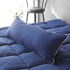 La Pomme 鋸齒狀印花長型枕頭, 深藍色