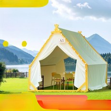 방갈로 삼각 텐트 지붕형 캠핑 하우스 카페 길이 천막, 기본 사용 인원, 길이 2mx폭 2m