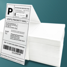 감열라벨지 스티커 접이식 택배운송장 100mm x 150mm 500매 (4인치 x 6인치) (택배 운송장 아마존 이베이 이포스트지 K-Packet K Post), 1개, 1개입