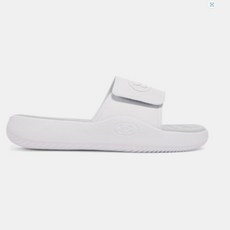 [백화점 정품] 언더아머 Under Armour 6000337-101 화이트 남성 UA 이그나이트 프로 8 슬라이드 쿠션좋은 슬리퍼