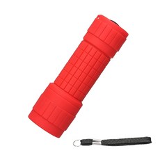 미니 휴대용 손전등 9개의 XPE 램프 구슬 3개의 NO.7 배터리를 사용하는 강력한 조명 고정 초점 포켓 야외 비상 토치, Red