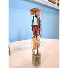 永生花瓶中信 玫瑰花束 瓶中信擺飾, 深紅
