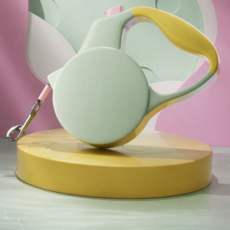 강아지 자동 리드 줄 5m 목줄 튼튼 강아지산책 산책줄 대형견 나일론줄, 민트