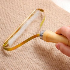 브러시 철제 브러쉬 보풀제거기 털제거기 원목손잡이 쉬 시, 1개, 상세페이지 참조