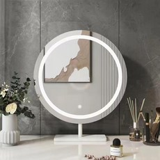 대형 LED 터치조명 무드등 인테리어 침실 카페 벽걸이 원형, 50x50 화이트 고정충전식