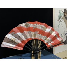 舞扇子 大幅銀箔扇面 銀雲 雙面, 如圖所示, 1個