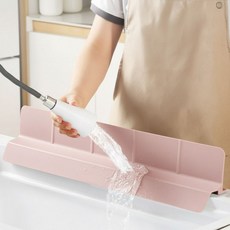 흡착식 처마형 싱크대 물막이, 1개, 핑크