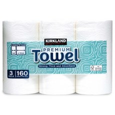 커클랜드 페이퍼 키친타올, 160매, 3개