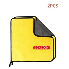 1/2/6PCS 청소 수건 세차 건조 천 마이크로 화이버 케어 페이스 미용, 05 Yellow30x30 2pcs