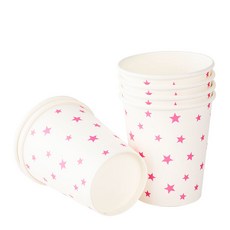 19번 라이크 스타 컵 8oz 6입 [핑크], 단품