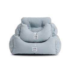快樂萌寵 寵物汽車安全座椅, 淺藍,M:50*45*36  10KG以內, 1個