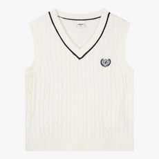 유솔_주니어 니트조끼 60%~80% 할인!!_신학기 V넥 케이블 조끼 ULKA24101_NC대전유성점