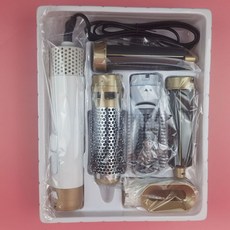 五合一熱風梳自動捲髮器, 白金, 美規110V