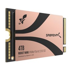 미국출고 평점4.5+ 164489 SABRENT Rocket 2242 4TB NVMe SSD PCIe 4.0 x4 M.2 Internal Solid State Drive T