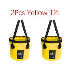 12L 20L 그릇 싱크 세탁 가방 세차 양동이 휴대용 야외 여행 접이식 물 다기능, 12L-YELLOW 2PCS
