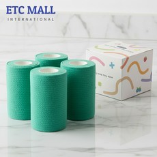 이티씨몰 자가점착 밴드 10cm 압박붕대 3+1 민트, 4개