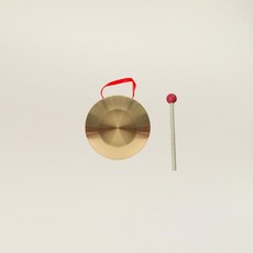 사물놀이 꽹과리 소형 구리징 작은 국악기 곡예 야외공연 연주 도구, 1개, 9cm