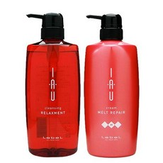 르벨 LebeL 이오 클렌징 릴렉스먼트 샴푸 600ml & 크림 멜트 리페어 트리트먼트 600ml 세트, 1.2L, 1개