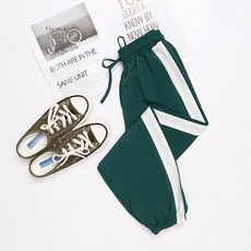 여성 루즈핏 와이드 팬츠 4월 1일 출시 예정!2023년 봄/가을 여성용 한국 일 캐주얼 학생 9부 바지 하이웨이스트 슬림핏 인그램 와 편안한 일상 홈웨어 일 팬츠