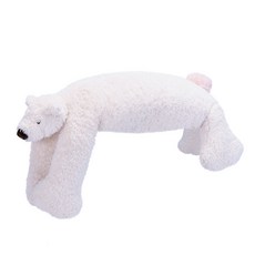 源康玩具 北極熊玩偶抱枕, 常規紙箱包裝-白色熊不易:M(60*20cm), 1個