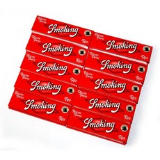 소책자 10개 x SMOKING RED 클래식 롤링 페이퍼 총 6 10 booklets x SMOKING RED Classic Rolling Paper total 600 paper