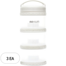 모윰 3단 분유케이스, 클라우드화이트, 3개