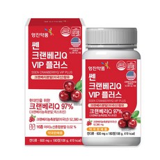 영진약품 쎈 크랜베리 Q VIP 플러스 여성 요로건강 600mg 180정, 1개
