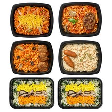 굿스푼 저당 두부면 까르보나라 볶음짬뽕 로제 미트볼 토마토함박 파스타 산채 나물 비빔밥 5종 6팩, 1세트, 1.21kg