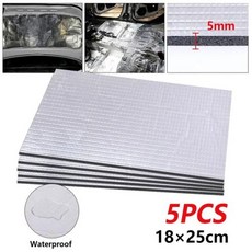 은박지 단열제 접착식 보온재 열반사 소음 감소, 2) 5pcs 5mm