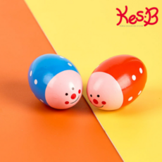 캐스비 맑은소리 에그쉐이커 86g x 2종 세트, 빨강, 파랑, 1세트
