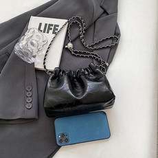 투니스 여성 미니 단색 체인 스트랩 크로스백