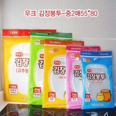 우크 김장봉투-중2매55x80 김치봉투 다용도비닐 위생포장 김장봉투 투명봉투, 본상품, 1개