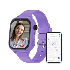 FREEBOT 통화 및 GPS 트래커가 있는 4G 아동용 스마트 워치 SIM 카드 포함 음성 화상 통화 SOS 비상 버튼 자녀 보호 및 학교 모드 만 3-16세 여아, FREEBOT 통화 및 GPS 트래커가 있는 4G 아동