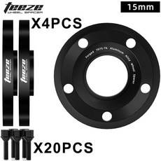 허브스페이스 휠 2/4pcs 5x108 63.4 Lynk Co 용 01 02 03 05 08 09 플랜지 플레이트 7075 스페이서 알루미늄 허브 확장 어댑터, [03] 4pcs 15mm