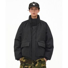 매장정품 파르티멘토 PARTIMENTO 마이크로 체크 푸퍼 패딩 블랙 PY-25441 BK 503654