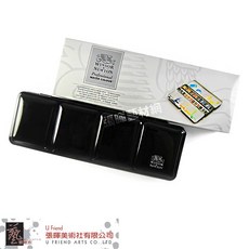 winsor&newton溫莎牛頓專家級塊狀水彩鐵盒裝24色，色彩鮮明飽和，攜帶方便，專家級品質保證, 24