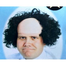 發光派對屋(西門中華店) 禿頭 假髮 瘋狂博士假髮, 1個