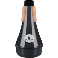 ROWELL 트럼펫 음소거ABS 스트레이트 음소거 경량 연습 초보자용 액세서리 블랙, Single, Black