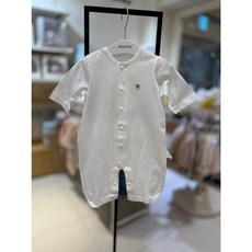 [압소바] 여름 40% /한여름 시원하게 입기 좋은 얇은 원단의 7부 우주복 /오가닉 코튼으로 더욱 부드럽게 /신생아 백일아기 실내복으로 추천*톨톨오가닉7부우주복*