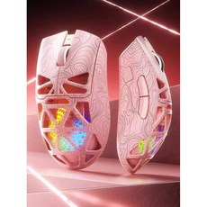 무선게이밍마우스 타공디자인마우스 펀칭 블랙 게임용, 상세페이지 참고, 화이트 (RGB 1000Hz)