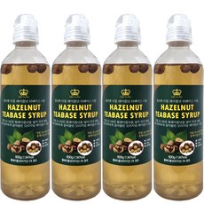 릴리벳 리얼 헤이즐넛시럽 헤이즐넛라떼 헤이즐넛 아메리카노 카페용 시럽 홈카페, 4개, 600g