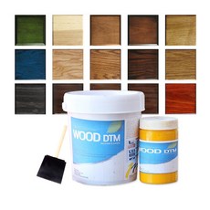 우드DTM 100ml 목재용 + 스테인용 스펀지 붓 5인치 친환경 스테인 우드스테인, 1개, 월넛