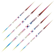 Ryusei 차량 스티커 쉐보레 로고 호환 홀로그램 야광 꾸미기 태극기 라인 데칼 스티커 스파크 트레일블레이저 호환 R060, 2개, Spark-홀로그램 2개, Spark-홀로그램