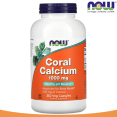 나우푸드 NOW Foods 산호 칼슘 1 000 mg 식물성 캡슐250정 코랄 칼슘 Coral Calcium, 250정, 1개