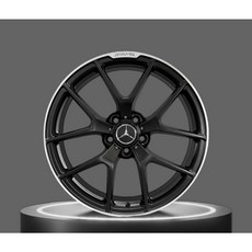 BENZ C63 式樣 AMG 507 19吋 消光黑 車邊 1/12 比例模型車, 1個