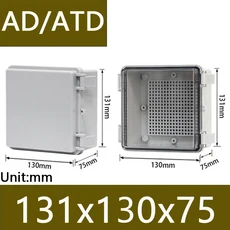 호환 IP66PC 스냅온 방수 플라스틱 인클로저 분전함 실외 전자 방수 박스 방수 실외 플라스틱 박스, 131x130x75mm, Gray Cover