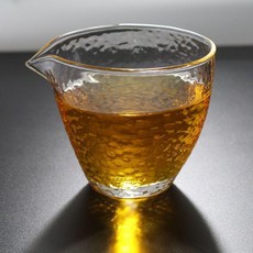 耐熱玻璃茶海 公道杯 分茶器 加厚 可加熱, 加厚矮錘紋公道杯230ML, 1個